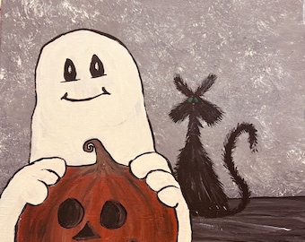 12x16 Halloween paintings on canvas