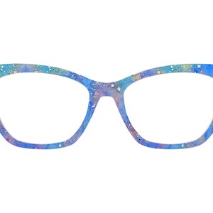 The Blue Watercolor Sea Creatures Magnetic Glasses Toppers – Interchangeable Frame Cover – Compatible with Pair Eyewear
