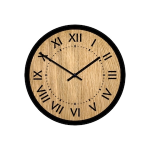 HUDSON Wooden Clock OAK Veneer