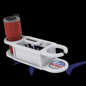 HDPE Double Drink Holder with Phone Dock DXF/STEP Files