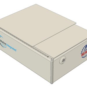 1 [PRODUTO DIGITAL] Faça você mesmo - Cárter de óleo de 14L" x 10P" x 4,6T" com protetores, tampão de coleta de óleo