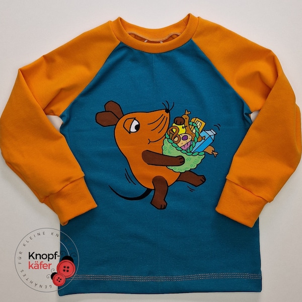 Raglan-Langarmshirt für Kinder mit der Maus von "die Sendung mit der Maus"