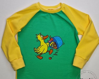 Chemise raglan à manches longues pour enfant avec le canard du « Spectacle avec la souris »