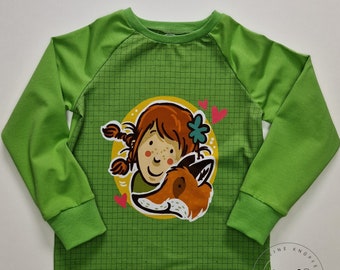 Raglan-Langarmshirt für Kinder mit Ida und Rabbat von "die Schule der magischen Tiere"