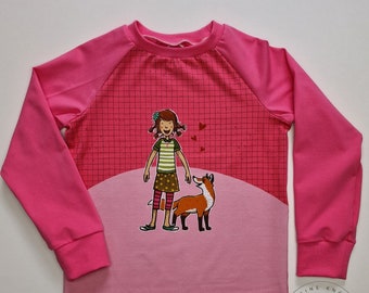 Raglan-Langarmshirt für Kinder mit Ida und Rabbat von "die Schule der magischen Tiere"