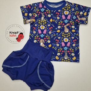 Mix & Match Summery set consisting of a T-shirt and pants Blaue Hose