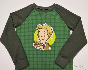 Chemise manches longues raglan pour enfant avec Benni et Henrietta de "L'Ecole des Animaux Magiques"