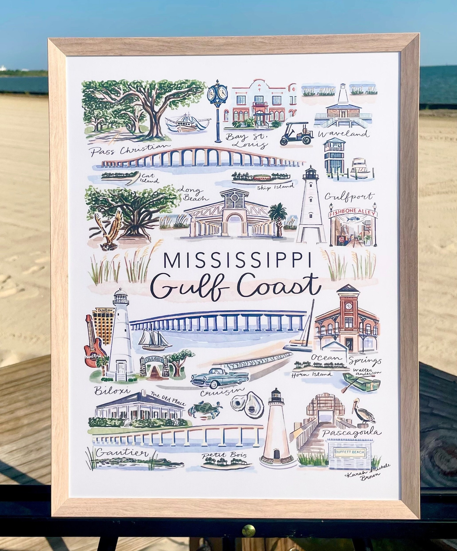 Mississippi Gulf Coast Print (packaged Print Only) Etsy