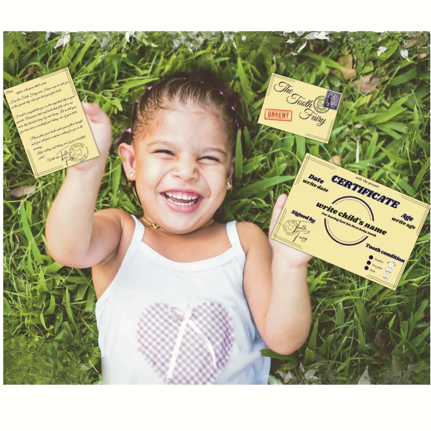 Printable and Editable, Tooth Fairy Letter, Envelope and Certificate ...