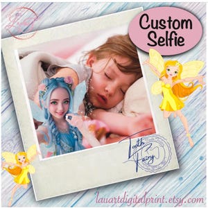 Selfie da Fada do Dente, lembrança do primeiro dentinho. Presente personalizado. Faça você mesmo.