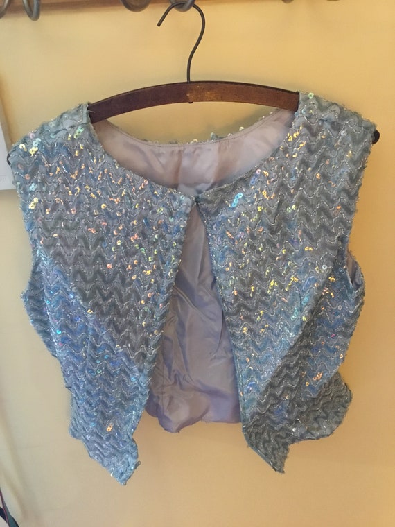 Vintage brown sequin top