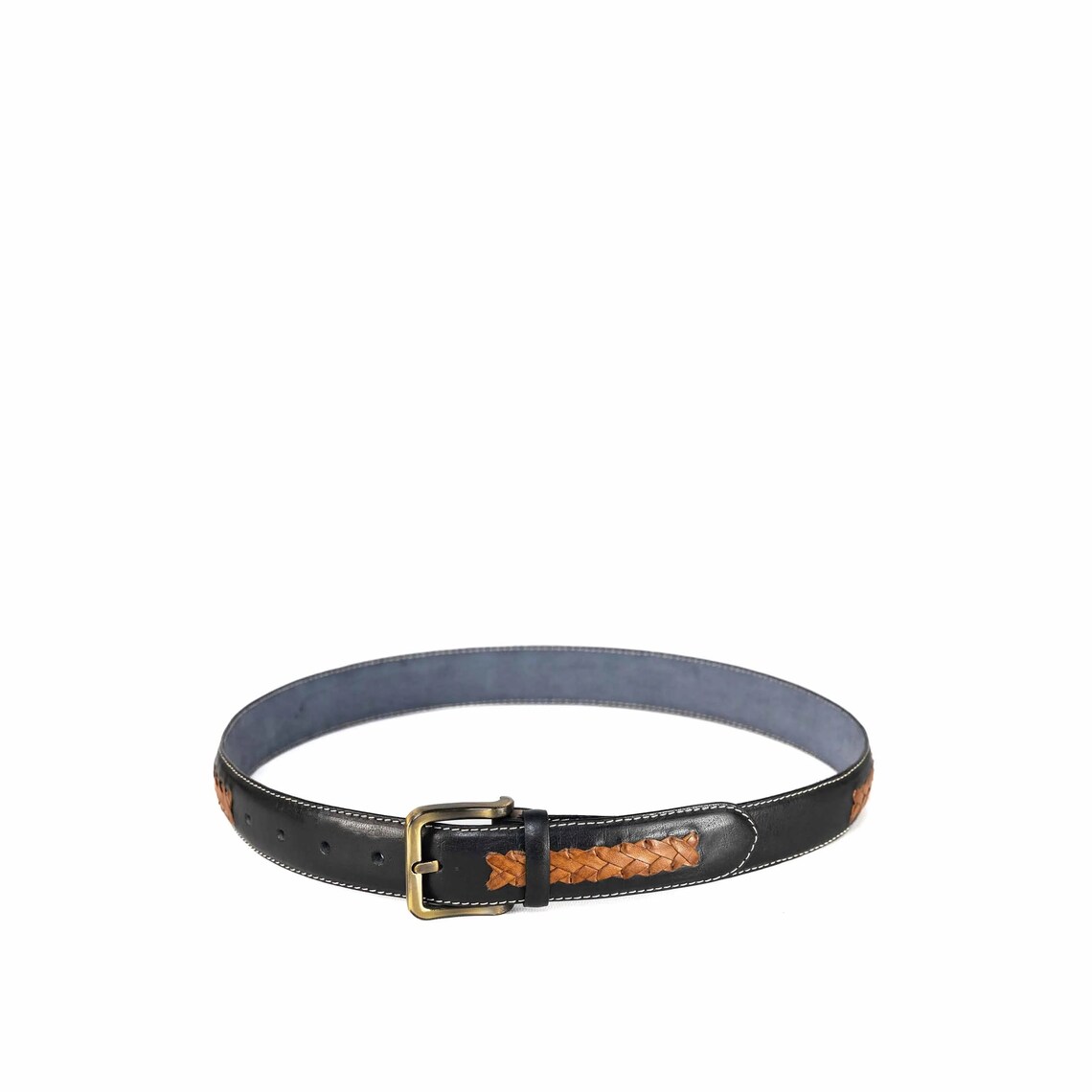 mens black western belt