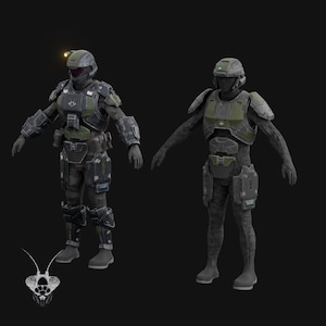 Halo Reach ODST and Marine Armor File With Halo Reach ODST Helmet Set