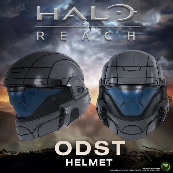Halo Reach ODST-hjälm och tillbehör ENDAST 3D-utskriftsfil