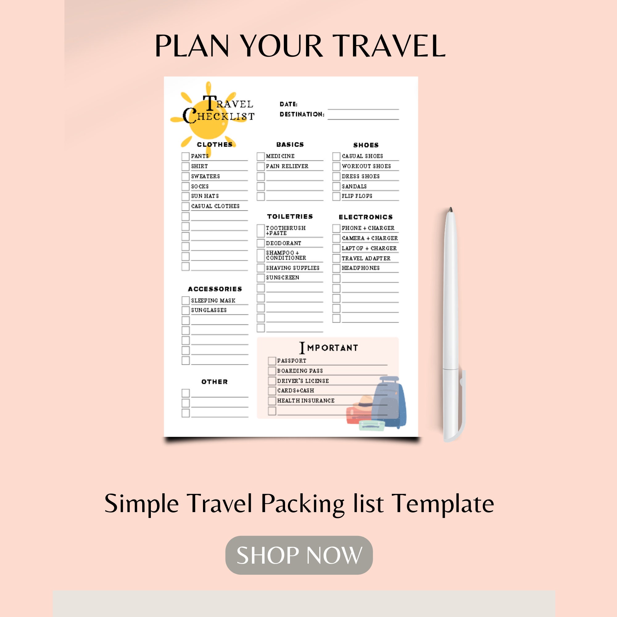 Packing List Editable Packing List Family Travel Packing List packing-list-editable-packing-list-family-travel-packing-list