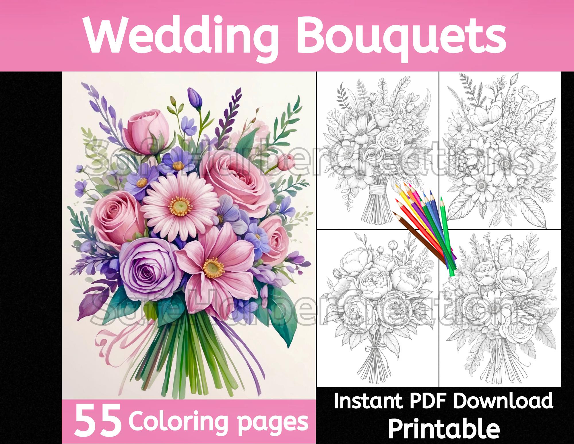 Wedding Bouquet Coloring Pages