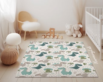 Dinosaur Nursery Rug Soft Non-Slip Kids Play Area Rug