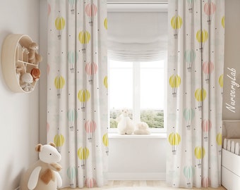 Colorful Hot Air Balloons Baby Boy Room Curtain Nursery Curtains Window Curtains