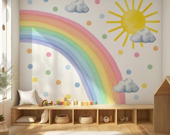 Rainbow Wall Decal Nursery Wall Decor Kids Wall Sticker