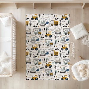 Bau-LKW-Teppich, Kinderzimmerteppich, Kinderbereichsteppich, waschbarer, rutschfester weicher Teppich, Spielteppich, Jungenteppich