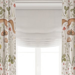 Skogsdjur Barnrumsgardiner Baby Boy Room Dekor Sammetsblandning bild 2