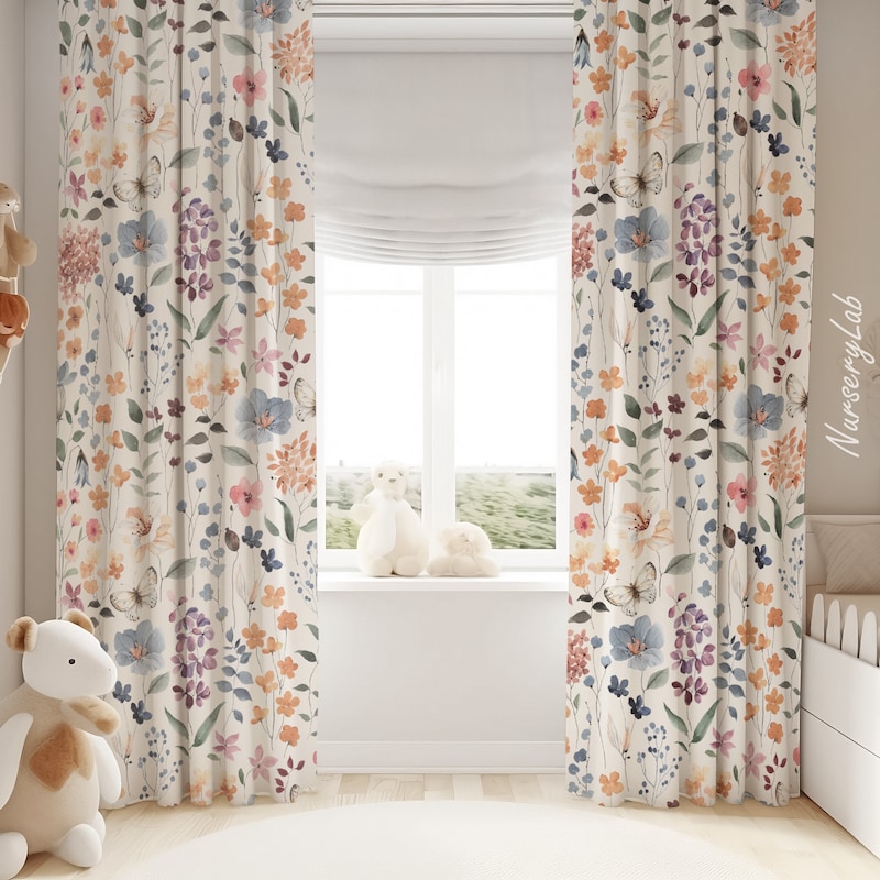 Floral Curtains - Etsy