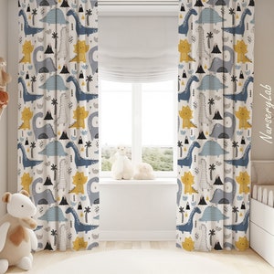 Dinosaur Baby Boy Room Curtains Nursery Curtains Window Curtains