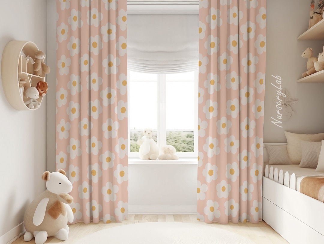 Daisy Baby Girl Room Curtain Nursery Curtains Window Curtains Etsy — free download