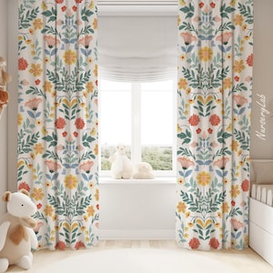 Florals Baby Girl Room Curtain Nursery Curtains Window Curtains