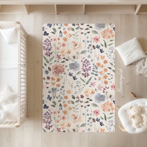 Handgeknüpfter Aquarell Wilder Blumenteppich, Teppich für Kinder, Kinderteppich, Waschbar, Rutschfest, Weich, Spielteppich