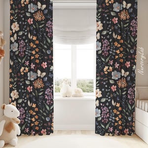 Wildflowers Baby Girl Room Curtain Nursery Curtains Window Curtains