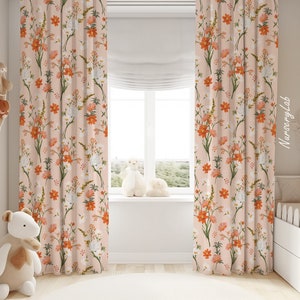 Wildflowers Baby Girl Room Curtain Nursery Curtains Window Curtains