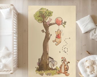 Winnie the Pooh Nursery Rug: Soft Non-Slip Kids Playroom Rug