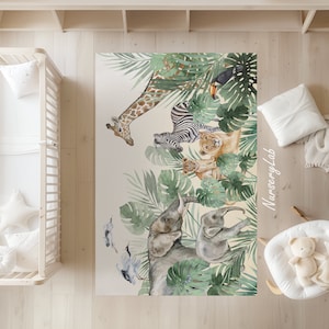 Safari Tiere Teppiche, Teppiche Kinderteppich, Kinderteppich, waschbar, rutschfest, Kinderteppich, Kinderteppich, Jungenteppich