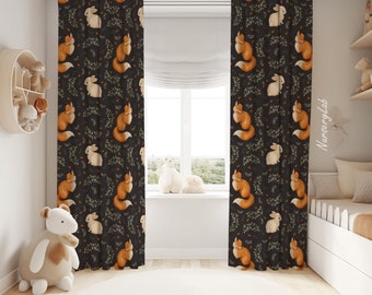 Rideaux pour chambre de bébé garçon, animaux de la forêt, rideaux pour chambre de bébé, rideaux de fenêtre