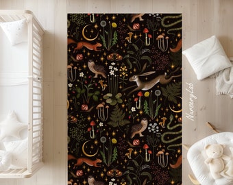 Dark Forest Nursery Rug Soft Non-Slip Kids Play Area