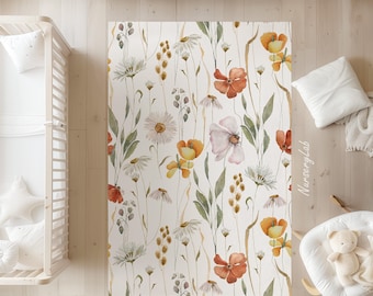 Watercolor Floral Nursery Rug: Soft, Washable, Non-Slip Kids Area Rug