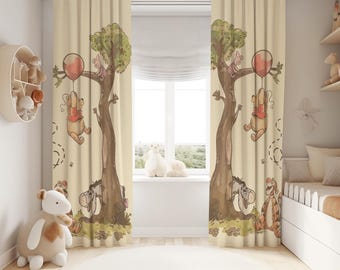 Winnie the Pooh Baby Boy Room Curtain Nursery Curtains Window Curtains