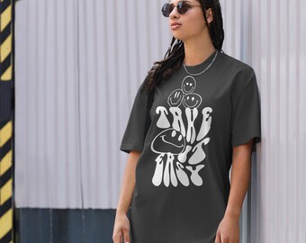 Take It Easy Oversized Faded T-Shirt Gift