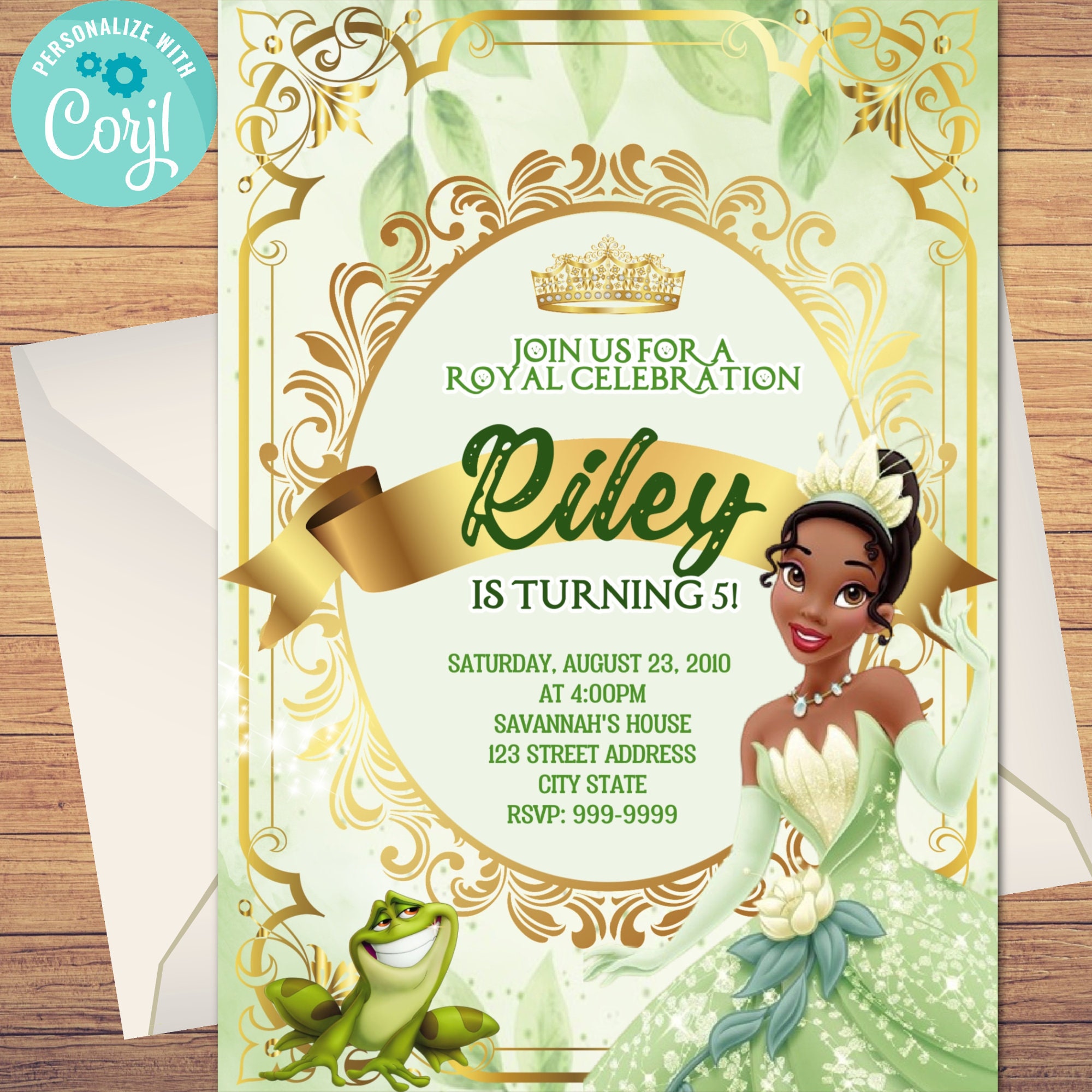 princess-tiana-birthday-invitation-princess-tiana-tiana-birthday-invite-princess-princess-and-the-frog-instant-download-etsy