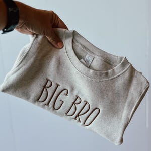 Big Bro Embroidered Patch Sweatshirt - Natural Heather