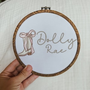 Baby Name Announcement, Cowgirl Baby Name Sign, Personalized Name Sign, Newborn Sign for Hospital, Western Girl Name Announcement, Custom