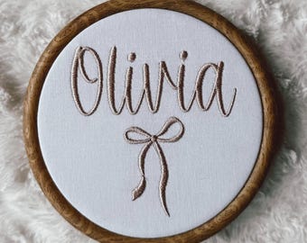 Bow Newborn Name Sign For Hospital Name Sign Newborn Name Sign Baby Name Announcement Personalized Baby Sign Simple Hospital Announcement