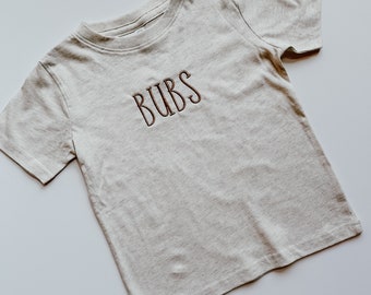 Bubs-tröja, Storebror-tröja, Bubs-t-shirt, T-shirt för bror, Neutral bror-tröja, Broderad barntröja, Lillebror-tröja