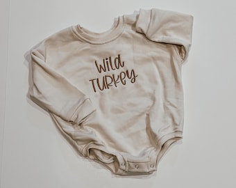 Wild Turkey Sweatshirt for Baby, Fall Sweatshirt for Toddler, Thanksgiving Sweatshirt, Thanksgiving Kids Sweatshirt, Turkey Shirt for Baby