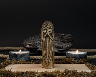 Wooden figurine - Odin. Scandinavian God. Wood carving. Altar Heathen. God wooden sculpture. Hand Carved. Scandinavian Gifts.