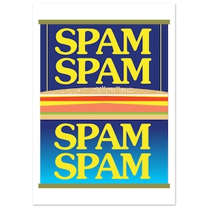 Spamm Wandkunst, Pop Art, Pop Wanddruck, Kunst Hawaii Print Hawaiianische Wandkunst, Musubi Art Geschenk Küchenkunst Oahu Food Print