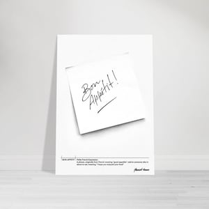 Stampa Bon Appetit, Arte della parete della cucina, Stampa retrò, Bon Appetit, Poster da cucina, Stampa da cucina, Sala da pranzo, Stampa tipografica
