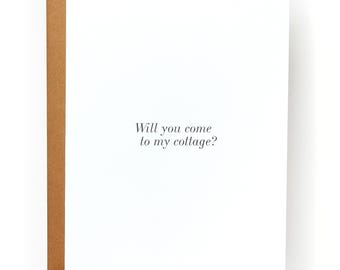 Heated Rivalry | Will You Come to My Cottage? | Greeting Card | Love Card | Valentine's Day Card