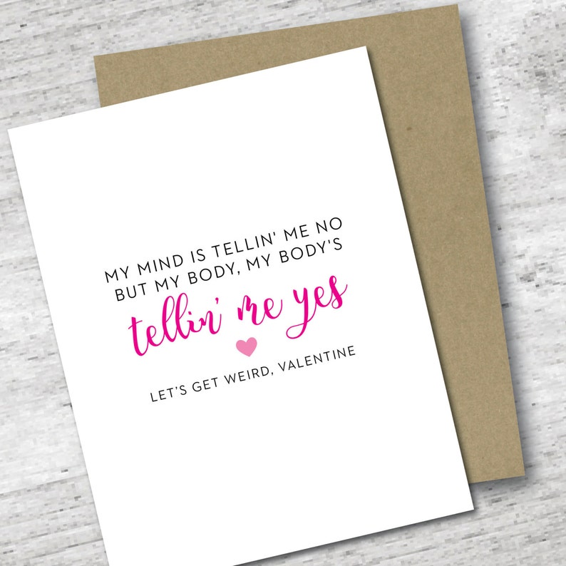 Let's Get Weird Valentine Card R Kelly Lyrics Sassy | Etsy
